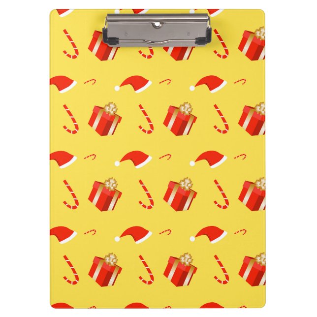 Weihnachtsgebäck Weihnachtsmannmütze Klemmbrett (Vorderseite)
