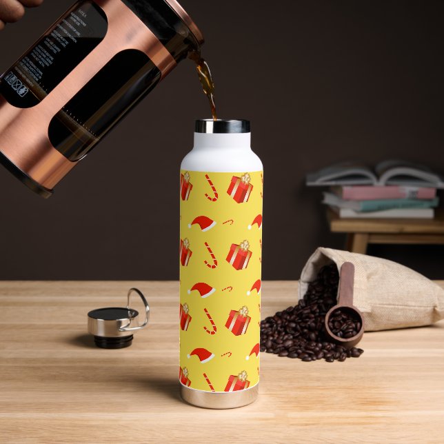 Weihnachtsgebäck Weihnachtsmannmütze Trinkflasche (Kaffee)