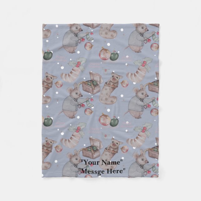 Weihnachtsgebäckdecke Fleecedecke (Vorderseite)