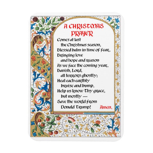 Weihnachtsgebet (Donald Trump) Magnet #1 (Vertikal)