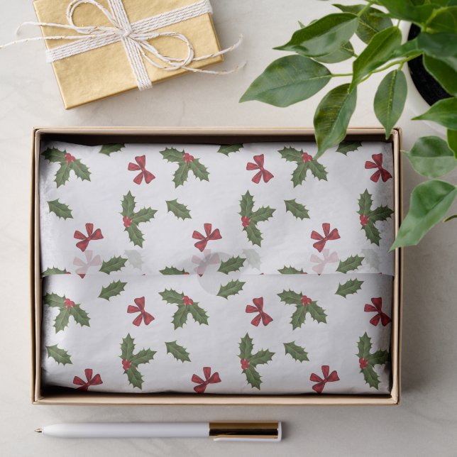 Weihnachtsgebirge, Heilige Pflanze und Muster der  Seidenpapier (Geschenk)