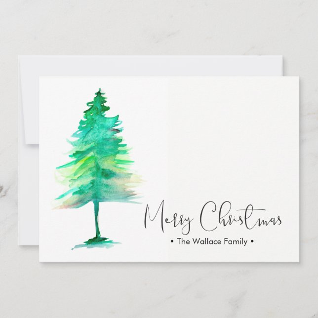 Weihnachtsgebirge Personalisiert Feiertagskarte (Vorderseite)