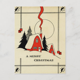 Weihnachtsgebirge Vintage Postkarte