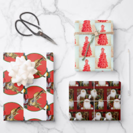 Weihnachtsgebräuche Geschenkpapier Set