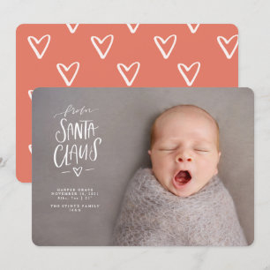 Weihnachtsgeburt Ankündigung Santa Baby New Baby