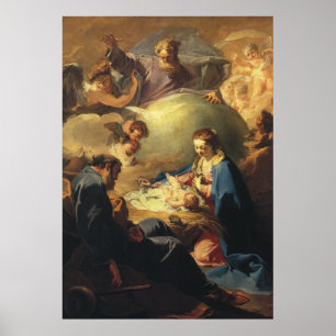 WeihnachtsGeburt Christis-Druck durch G. Battista Poster
