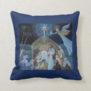 WeihnachtsGeburt Christis-Winkel-Trompetengeburt Kissen