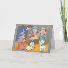 WeihnachtsGeburt Christisszene Feiertagskarte