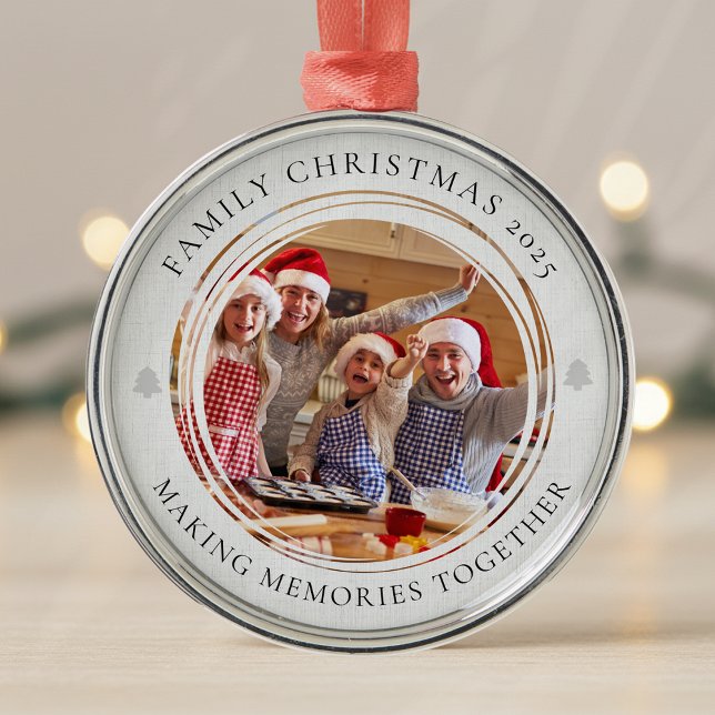 Weihnachtsgeburt Erinnerungen Foto Keepake Ornament Aus Metall (Von Creator hochgeladen)