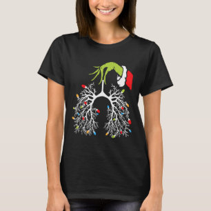 Weihnachtsgeburten Lung Xmas Lights Funny Pulmonol T-Shirt
