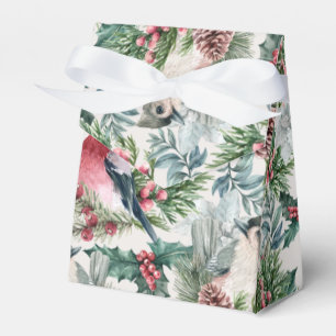 Weihnachtsgeburten und Pinien Blumenmuster Geschenkschachtel