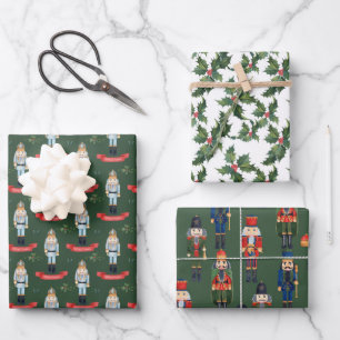 Weihnachtsgeburtskraut gefliest geschenkpapier set