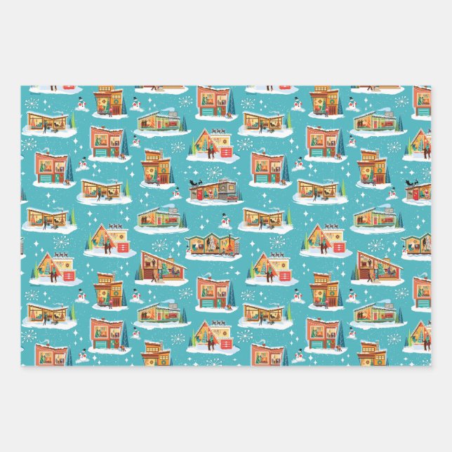 Weihnachtsgeburtspapier aus dem Mittelalter Geschenkpapier Set (Vorderseite)