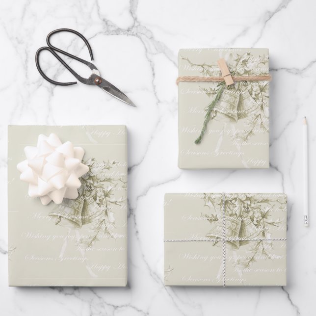 Weihnachtsgeburtspasseln neutral geschenkpapier set (Vorderseite)