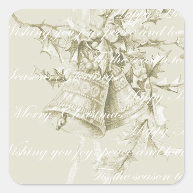 Weihnachtsgeburtspasseln neutral quadratischer aufkleber (Vorderseite)