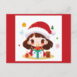 Weihnachtsgeburtstag 2 postkarte