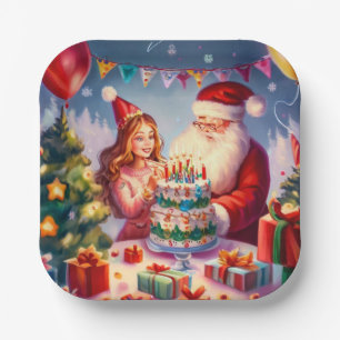 Weihnachtsgeburtstag 8 pappteller
