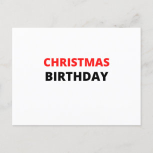 WEIHNACHTSGEBURTSTAG POSTKARTE