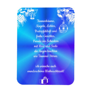 Weihnachtsgedicht Deutsch , Text hinzufügen Magnet