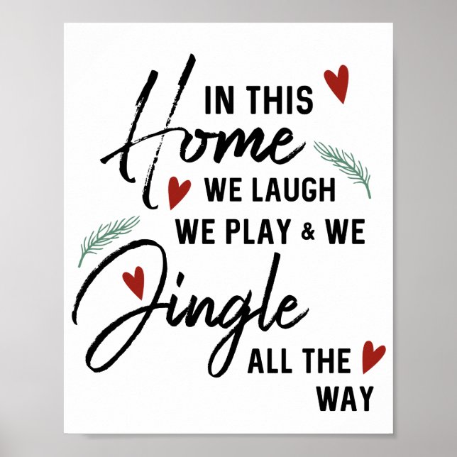 Weihnachtsgedicht // Weihnachtsdekor Poster (Vorne)