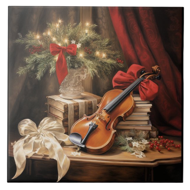 Weihnachtsgeigenmusik Fliese (Vorderseite)