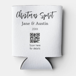 Weihnachtsgeist Ehepaar Name QR Scan Datum Dosenkühler