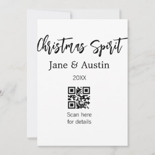 Weihnachtsgeist Ehepaar Name QR Scan Datum Einladung