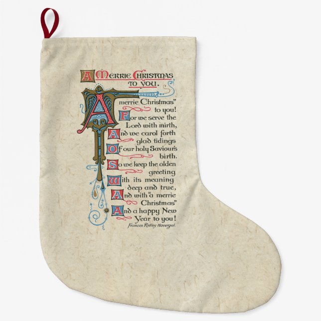 Weihnachtsgeist feiert Strumpf Jesuss Christus Großer Weihnachtsstrumpf (Vorderseite)