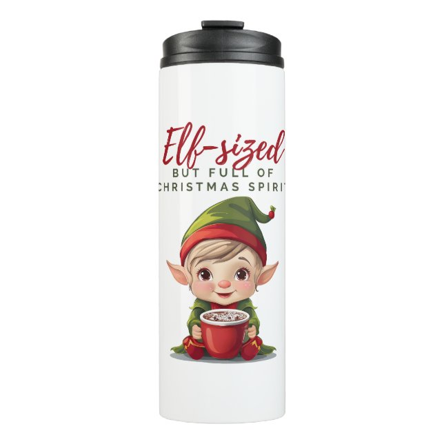 Weihnachtsgeist, heißer Thermaltumbler Thermosbecher (Vorderseite)