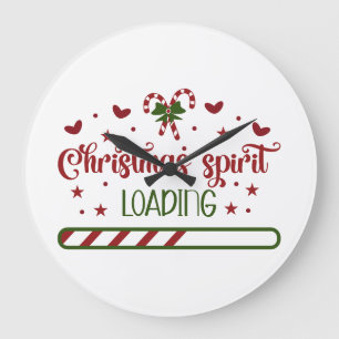 Weihnachtsgeist Loading Funny Holiday Große Wanduhr