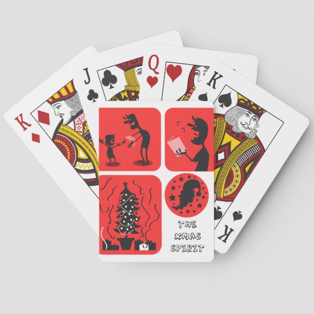 Weihnachtsgeist Spielkarten (Rückseite)