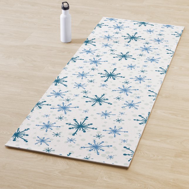Weihnachtsgeist Yogmatte mit Schneeflocken Yogamatte (Beispiel)