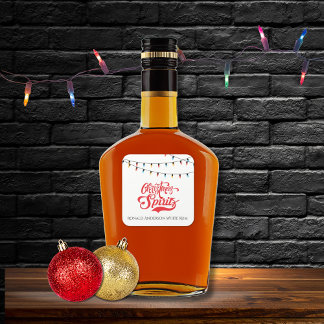 Weihnachtsgeister Benutzername mit Weihnachtsbeleu Quadratischer Aufkleber