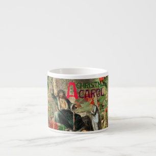 Weihnachtsgeister Gegenwart Illustration Scrooge Espressotasse