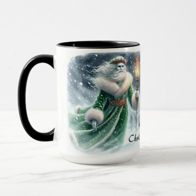 Weihnachtsgeister Gegenwart Kaffee Tasse (Links)