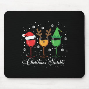Weihnachtsgeister Gläser Wein Funny Weihnachten We Mousepad