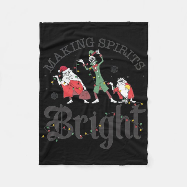 Weihnachtsgeister hell machen  fleecedecke (Vorderseite)