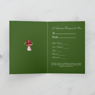 Weihnachtsgeistliche Bouquet-Karte Feiertagskarte