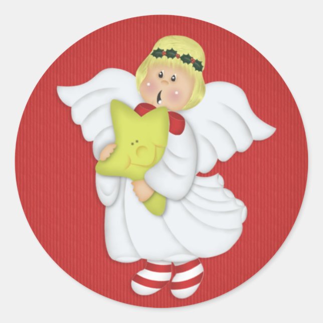 Weihnachtsgel 7 - Weihnachtsaufkleber Runder Aufkleber (Vorderseite)