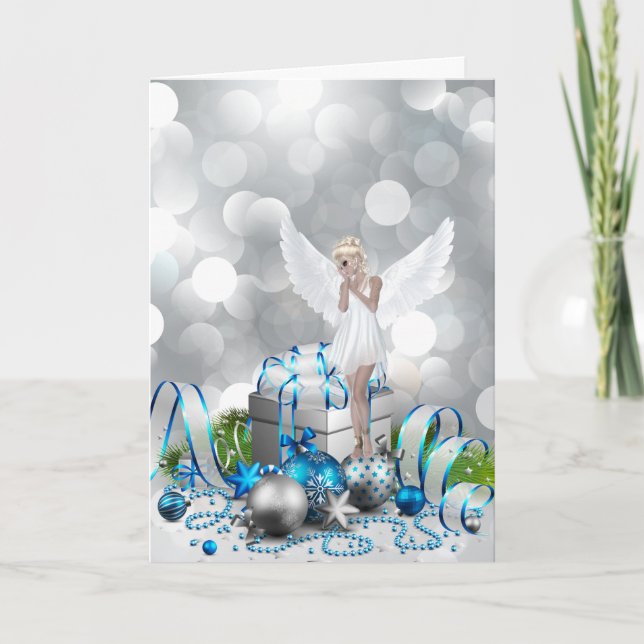 Weihnachtsgel Feiertagskarte (Vorderseite)