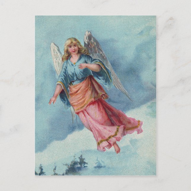 Weihnachtsgel Feiertagspostkarte (Vorderseite)