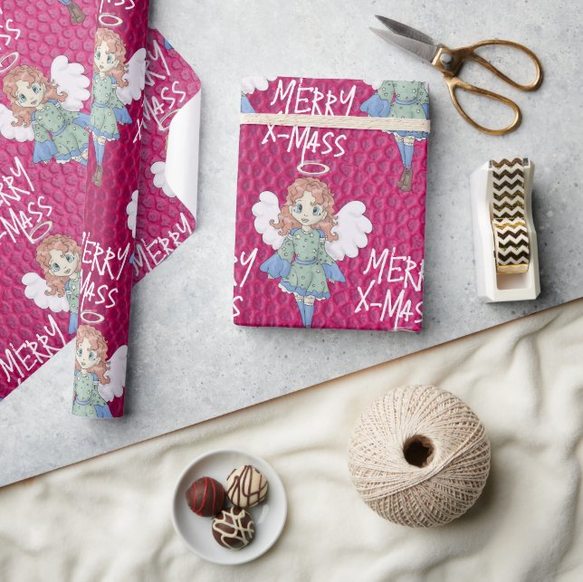 Weihnachtsgel Geschenkpapier (Kunsthandwerk)