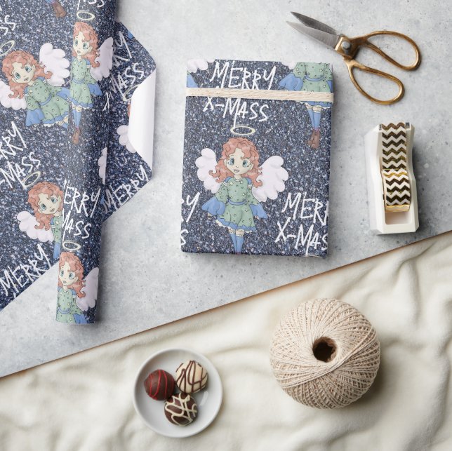 Weihnachtsgel Geschenkpapier (Kunsthandwerk)
