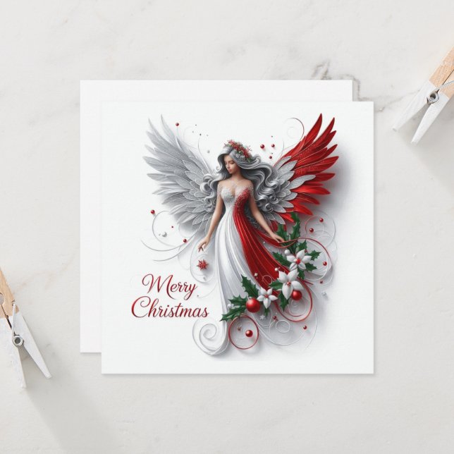 Weihnachtsgel Karte (Vorderseite/Rückseite Beispiel)
