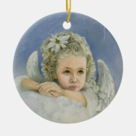 Weihnachtsgel Keramik Ornament