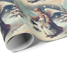 Weihnachtsgel , Kind und Vögel