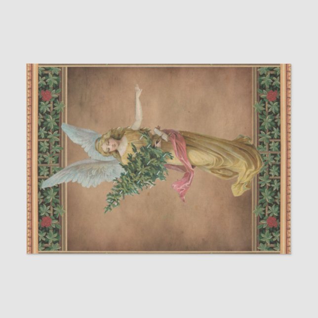 Weihnachtsgel mit einem Baumzwirn Seidenpapier (Vorderseite)