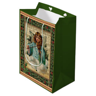 Weihnachtsgel mit Geige Mittlere Geschenktüte