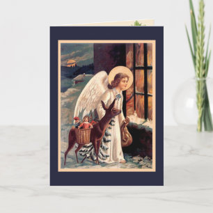 Weihnachtsgel mit Hirschkarte Feiertagskarte
