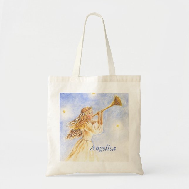 Weihnachtsgel mit Horn-Cotton-Tasche Tragetasche (Vorne)